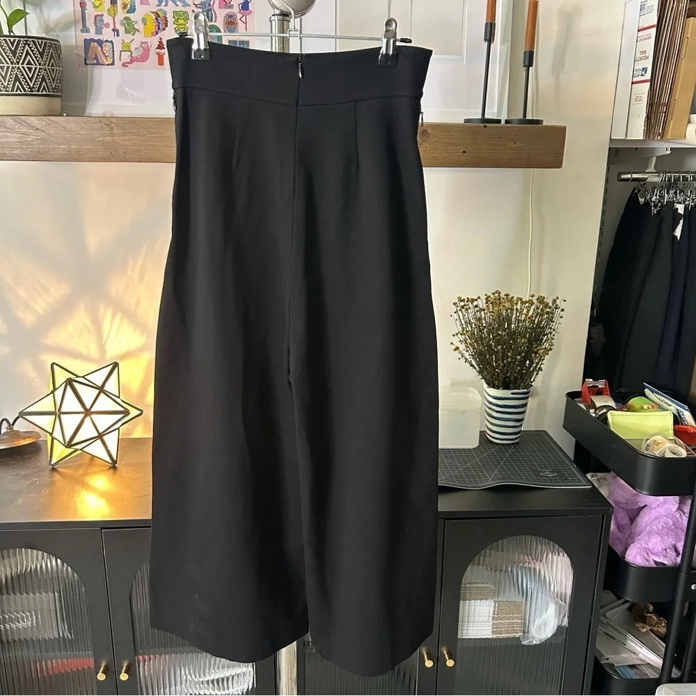 Tibi High Waisted Wide Legged Cropped Slacks - Picture 8 of 10